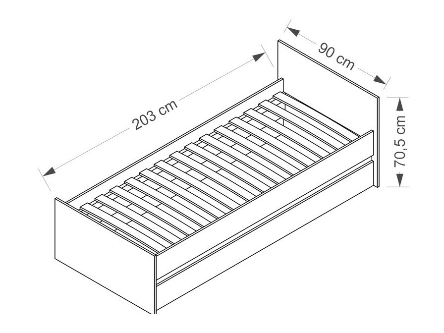 Bett Cirdora 107 (Riviera eichenholzoptik)