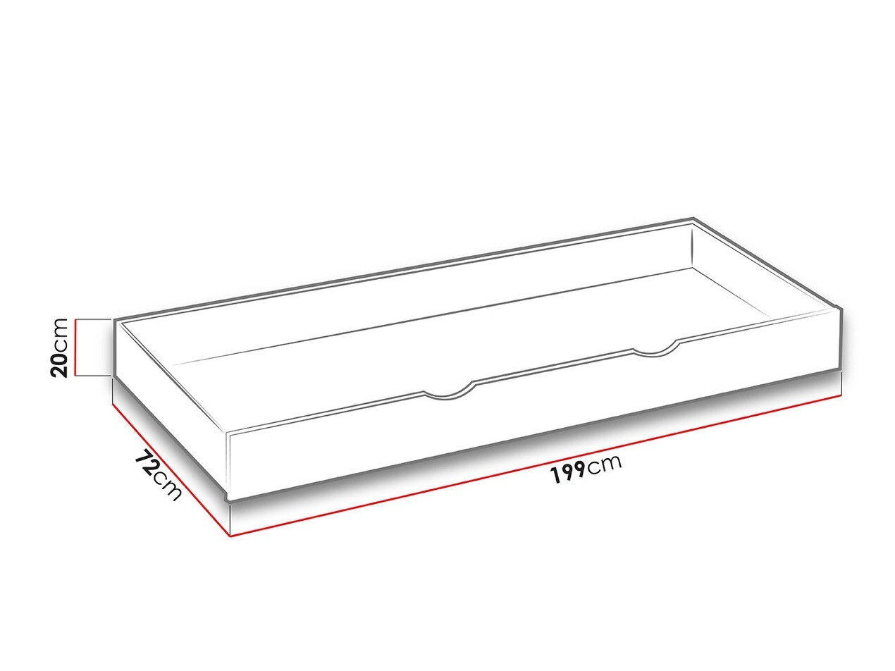 Bett Levtala 112 (Anthrazit + Weiß + Rosa)