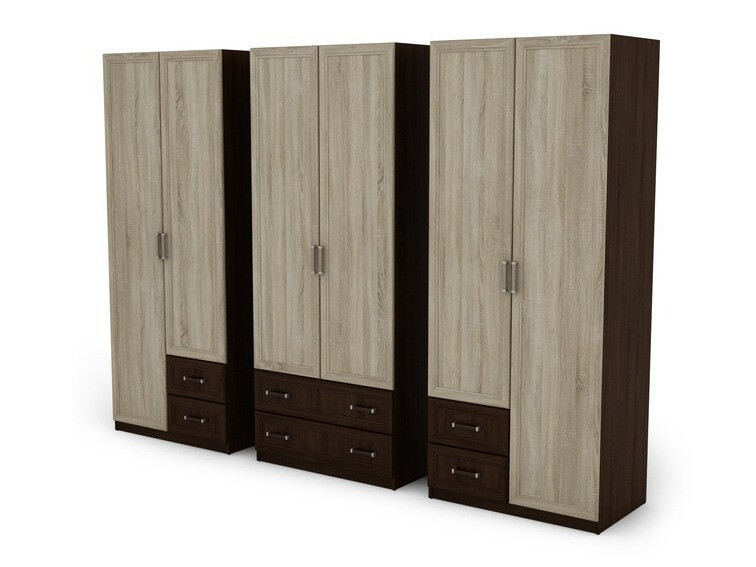 Kleiderschrank Lexington 144 (Sonoma Eichenholzoptik + Eichenholzoptik Sonoma dunkel)