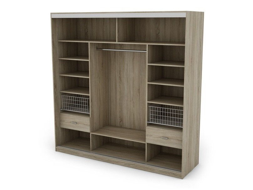 Kleiderschrank Lexington 147 (Sonoma Eichenholzoptik + Weiß)