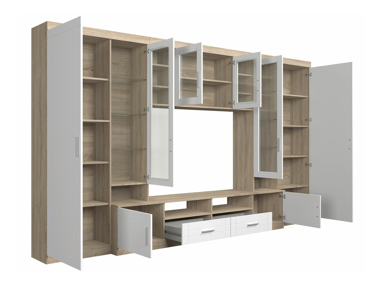 Wohnzimmer-Sets Bacces (Sonoma Eichenholzoptik)
