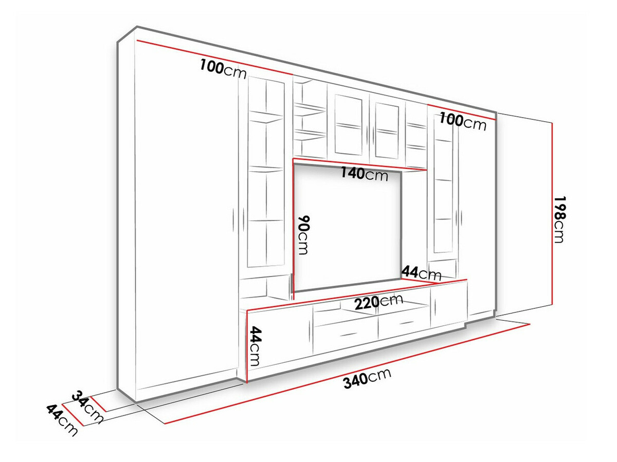 Wohnzimmer-Sets Bacces (Sonoma Eichenholzoptik)