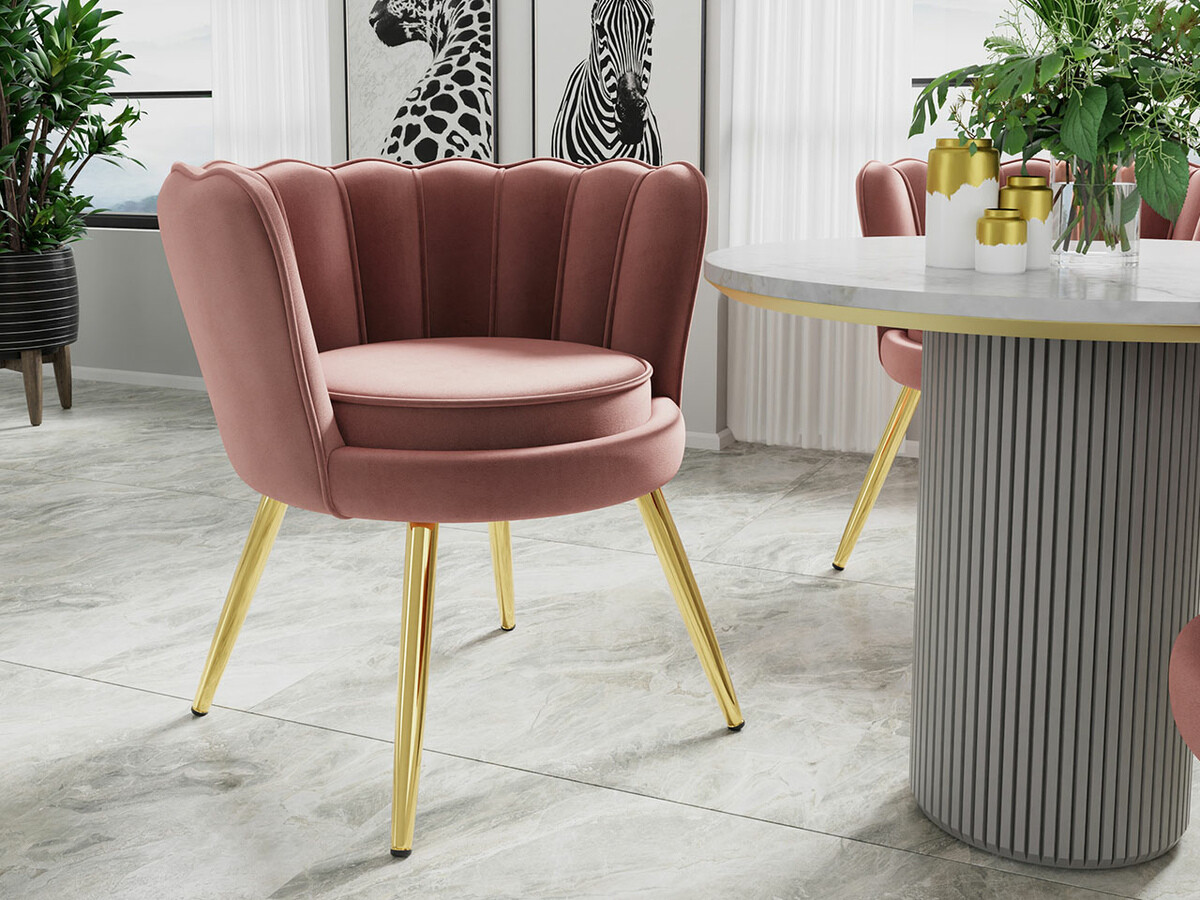 Sessel Comfivo 319 (Rosa + Gold)