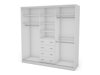 Kleiderschrank Lexington 124 (Weiß + Schwarz)