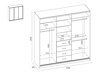 Kleiderschrank Lexington 124 (Weiß + Schwarz)