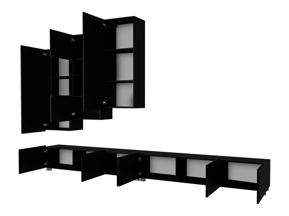 Wohnzimmer-Sets Tivdalu 133 (Weiß + Weiß glänzend)