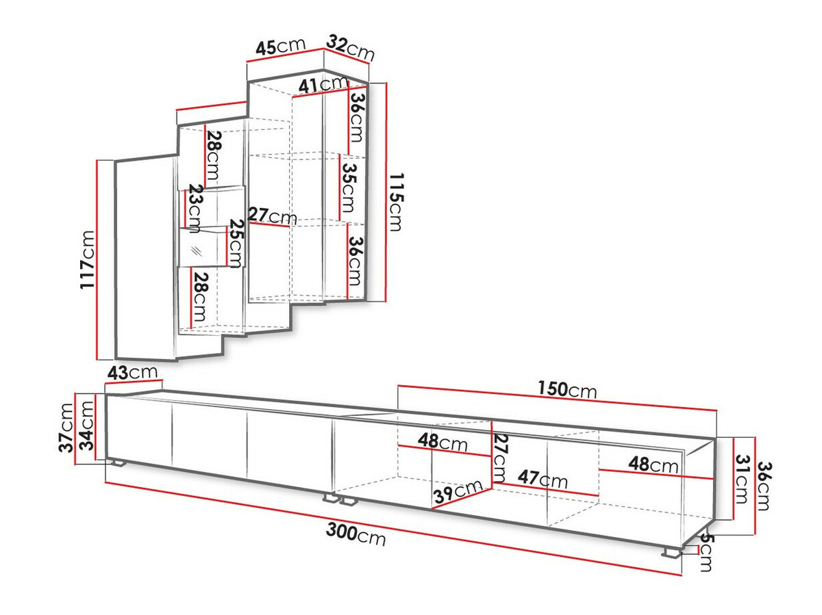 Wohnzimmer-Sets Tivdalu 133 (Weiß + Weiß glänzend)