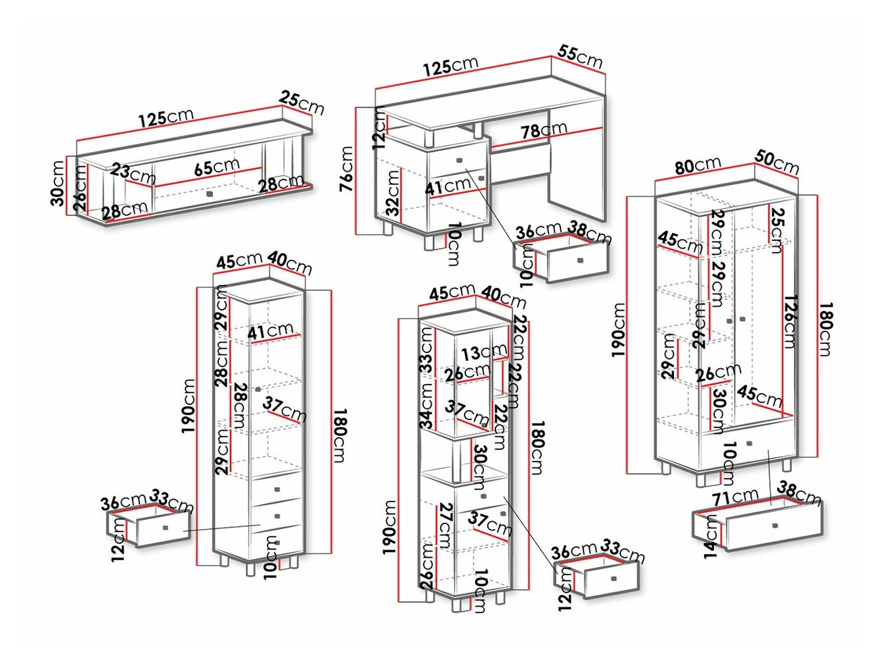 Kinderzimmer-Set Omaha P114