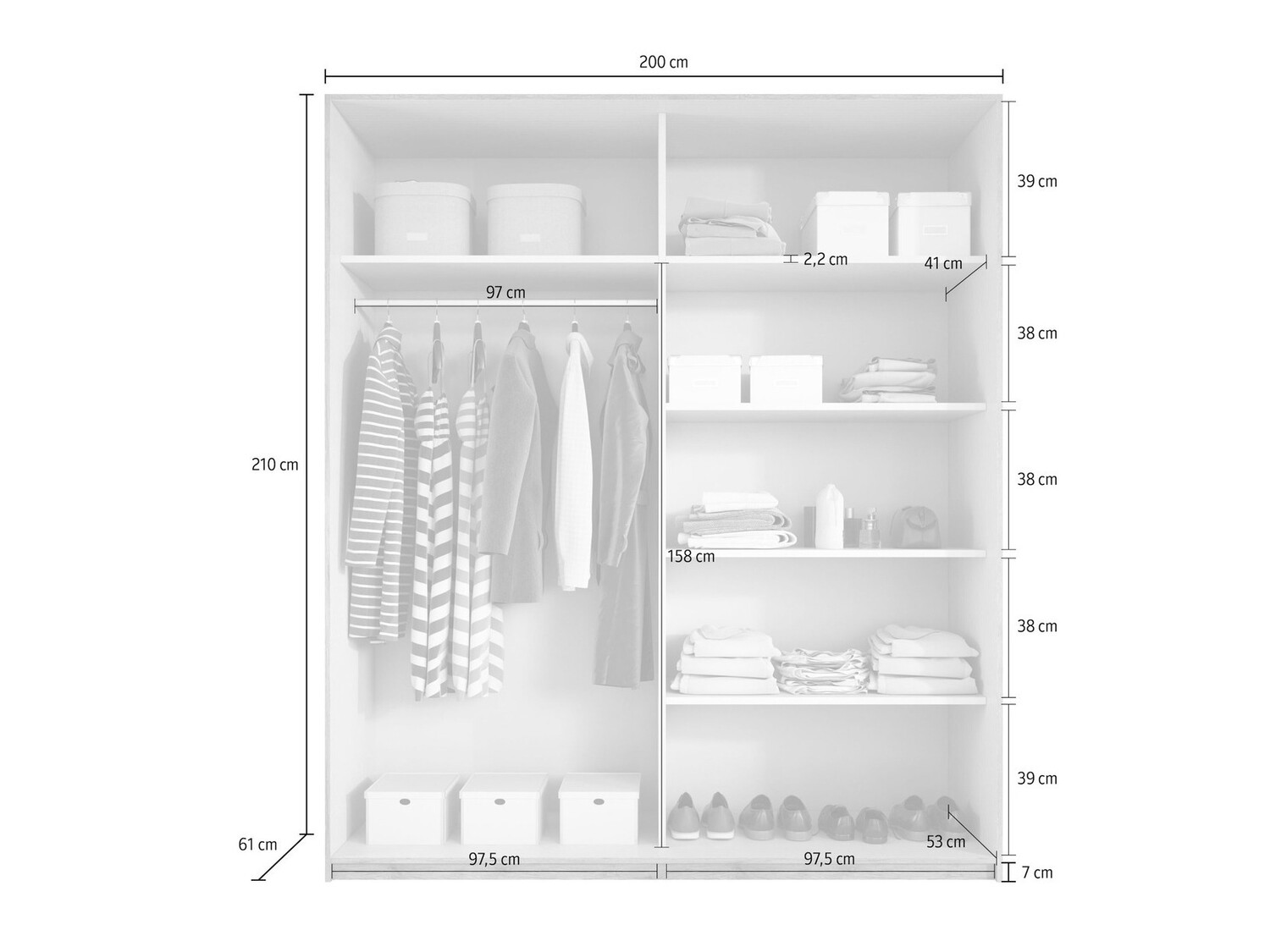 Kleiderschrank Levruvu 112