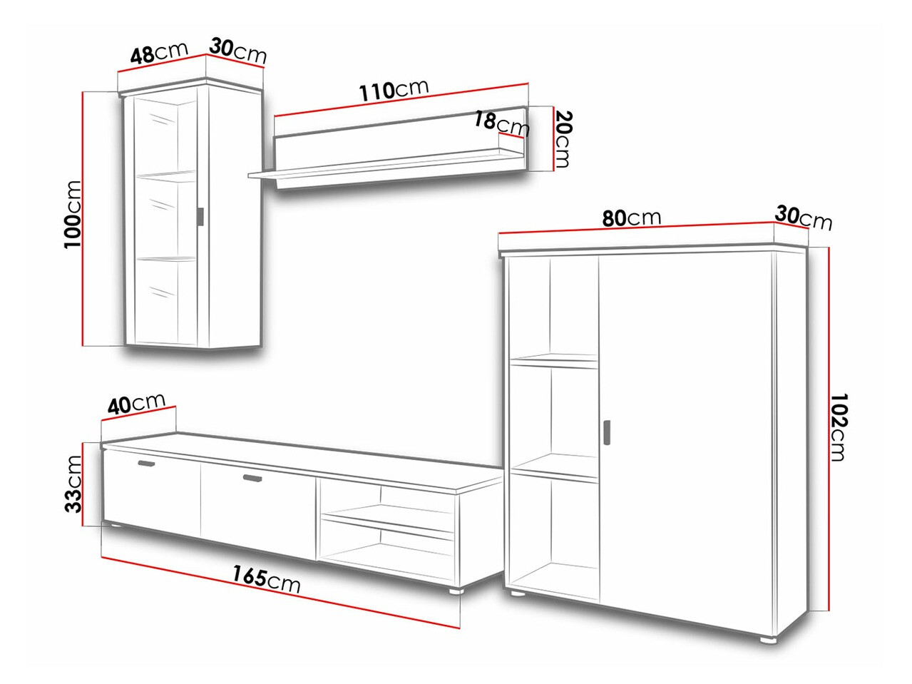 Wohnzimmer-Sets Toledo 100 (Sonoma Eichenholzoptik)