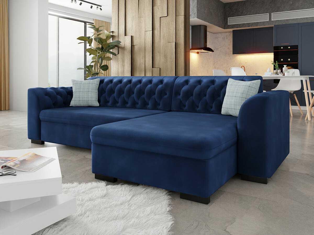 Chesterfield ecksofa Comfivo 252 (Magic Velvet 2216 + Senegal 818)