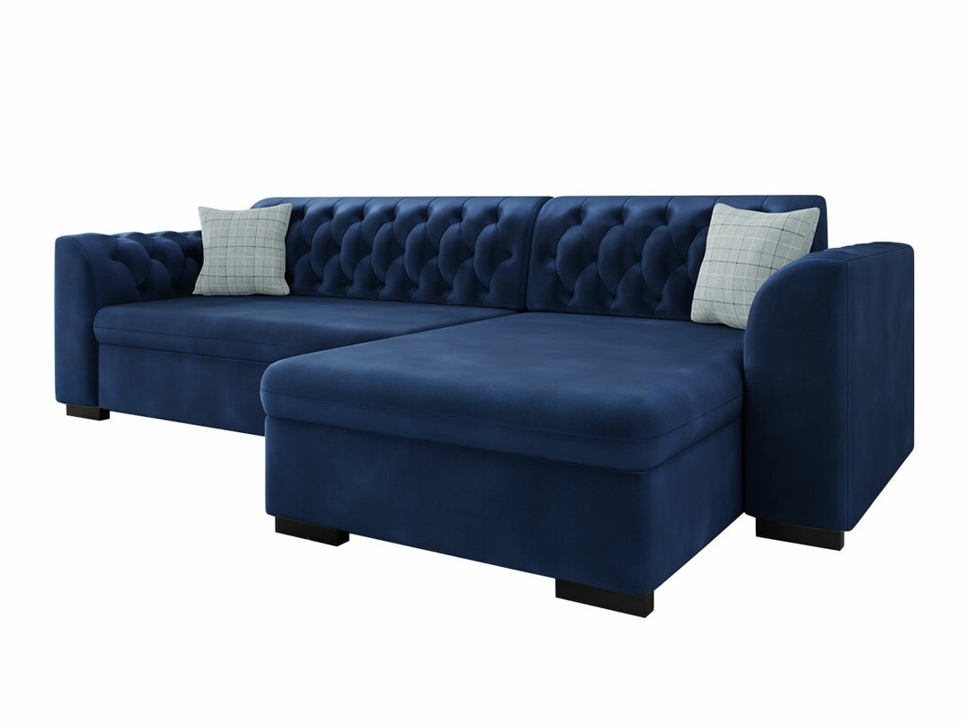 Chesterfield ecksofa Comfivo 252 (Magic Velvet 2216 + Senegal 818)