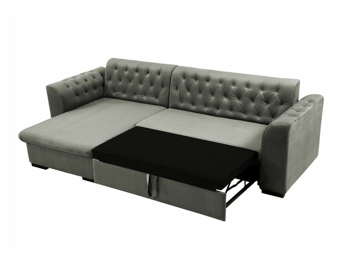Chesterfield ecksofa Comfivo 252 (Magic Velvet 2216 + Senegal 818)