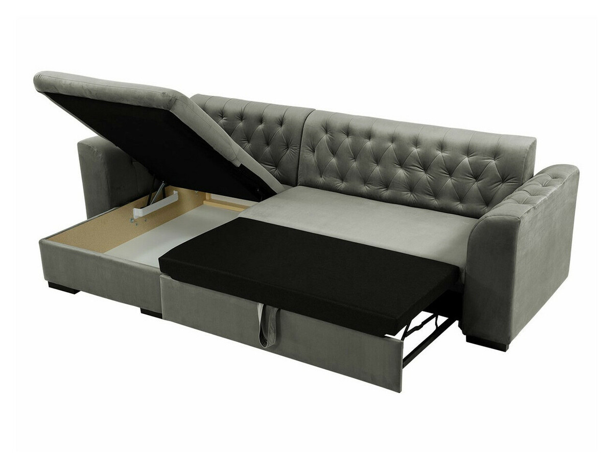 Chesterfield ecksofa Comfivo 252 (Magic Velvet 2216 + Senegal 818)