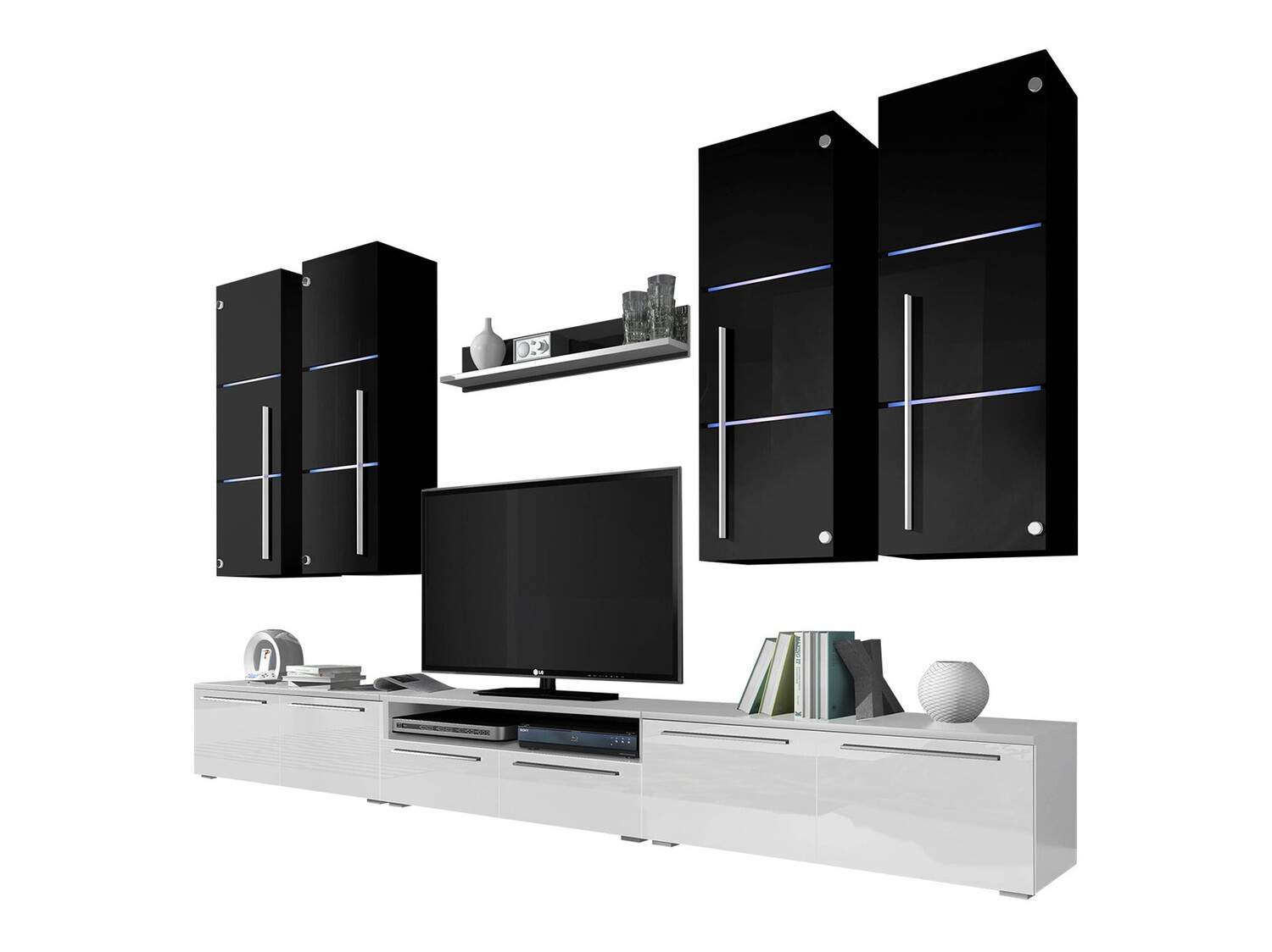 Wohnzimmer-Sets Flos (Weiß + Weiß glänzend)