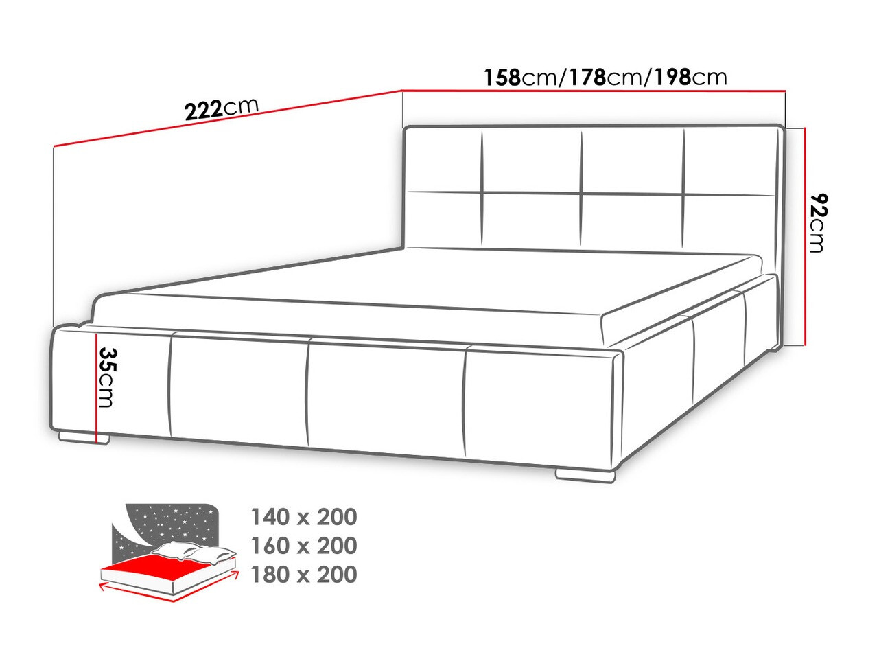 Bett Baltimore 122 (Soft 017)