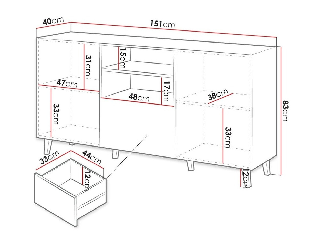 Kommoden Dicto (Schwarz)