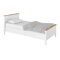 Bett Romelbo 148 (Weiß + Eichenholzoptik)