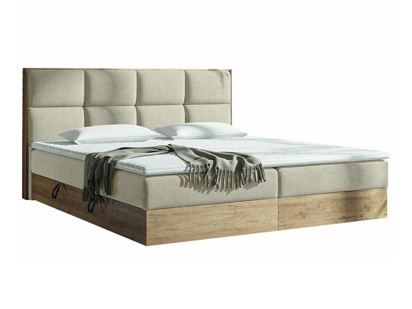 Boxspringbett ComfiDream 165 (Goldene Eichenholzoptik + Soro 21)