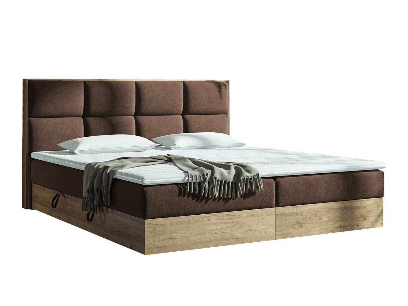 Boxspringbett ComfiDream 165 (Goldene Eichenholzoptik + Soro 28)