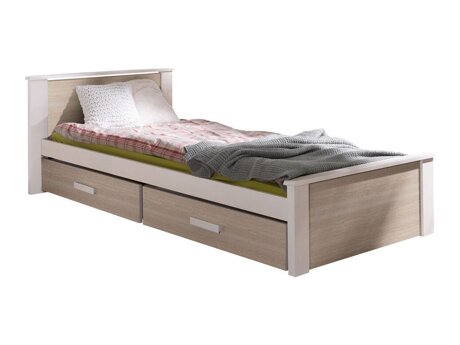 Bett Henderson 116 (Weiß + Sonoma Eichenholzoptik)