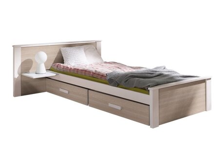 Bett Henderson 117 (Weiß + Sonoma Eichenholzoptik)