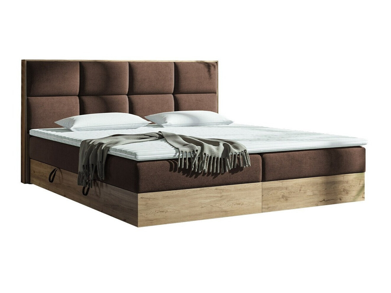 Boxspringbett ComfiDream Miraena (Goldene Eichenholzoptik + Soro 28)