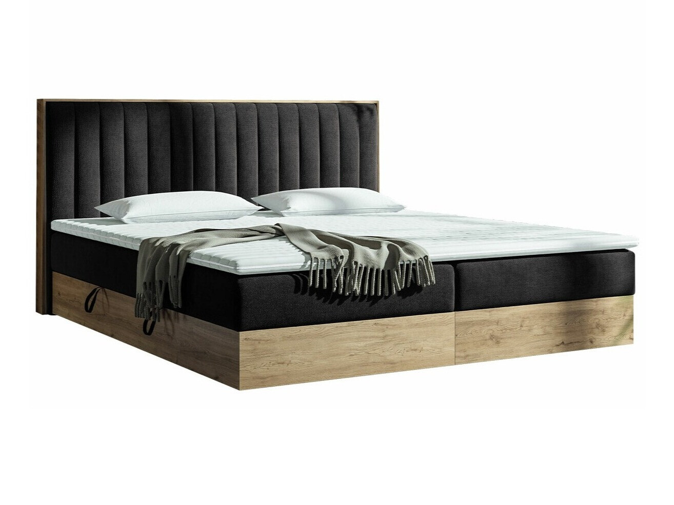 Boxspringbett ComfiDream Odelra (Goldene Eichenholzoptik + Soro 100)