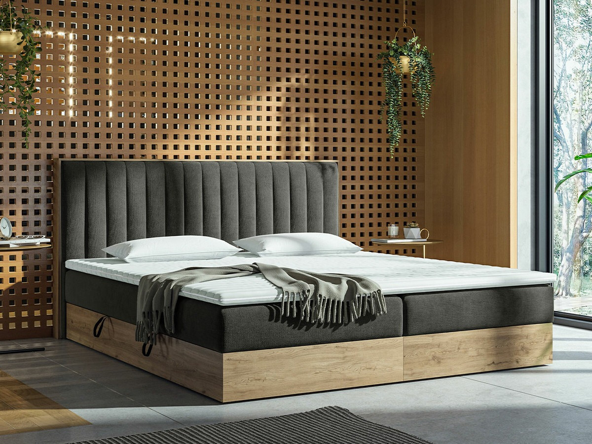 Boxspringbett ComfiDream Odelra (Goldene Eichenholzoptik + Soro 24)