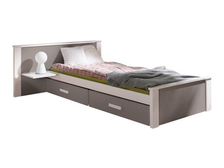 Bett Henderson 118 (Weiß + Trüffel)