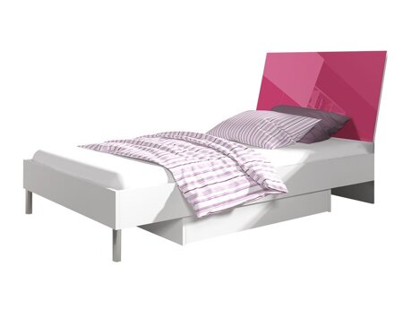 Bett Salmere 102 (Weiß + Rosa glänzend)