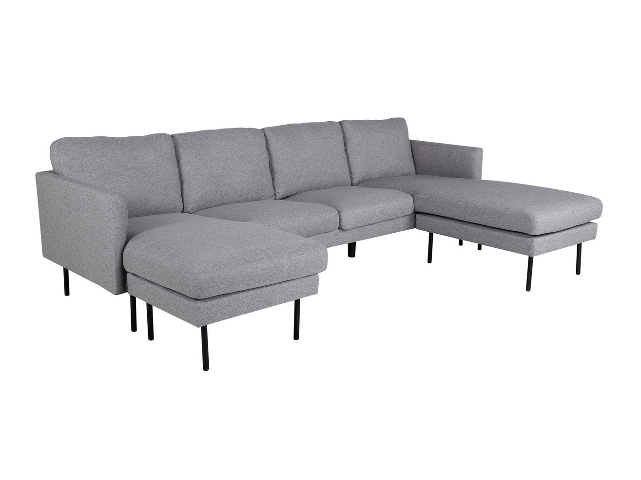 Ecksofa Fercame 102 (Grau + Schwarz)