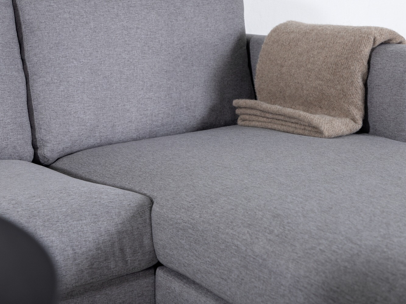 Ecksofa Fercame 102 (Grau + Schwarz)
