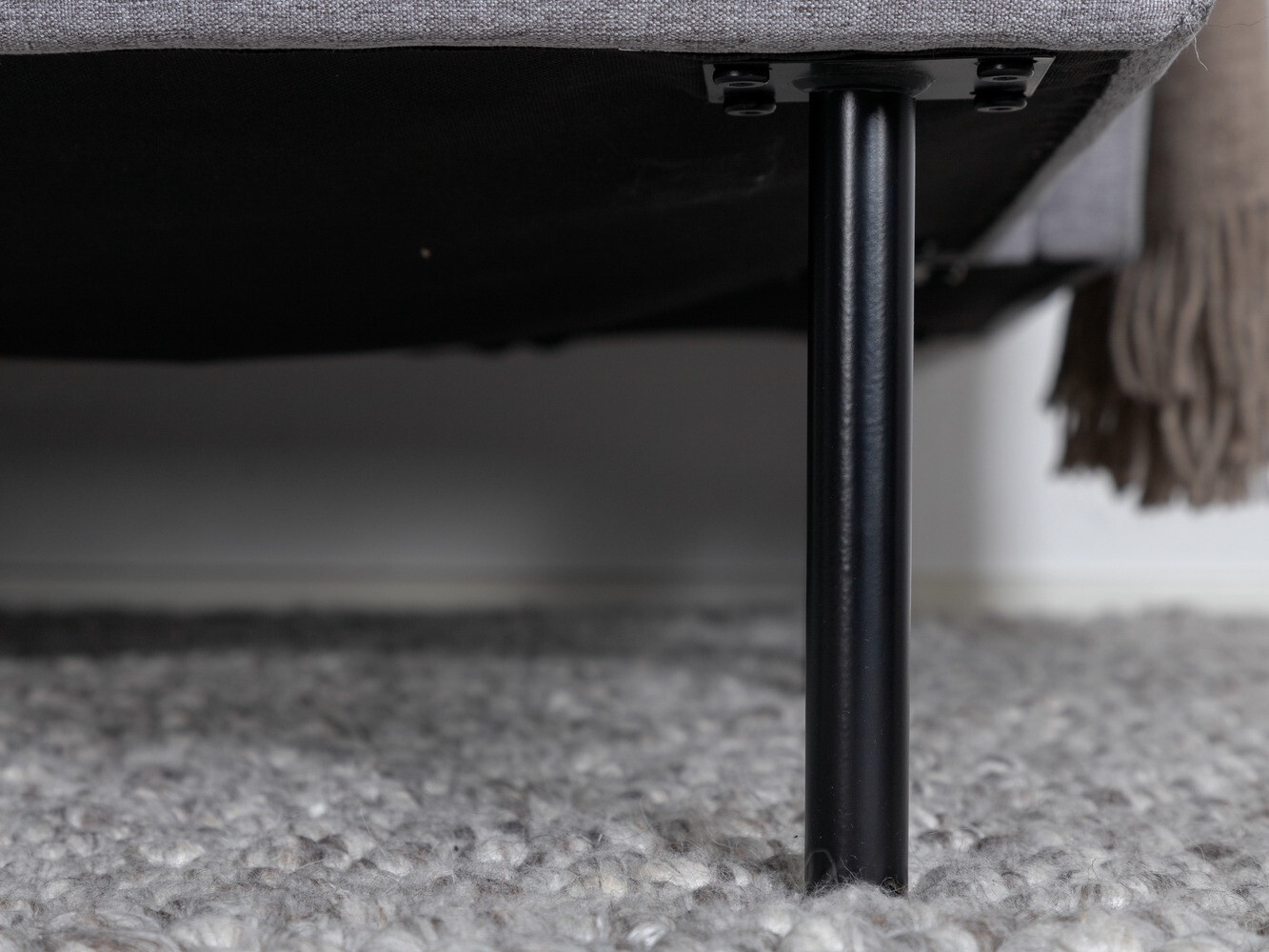 Ecksofa Fercame 102 (Grau + Schwarz)