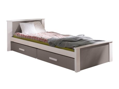 Bett Henderson 115 (Weiß + Trüffel)