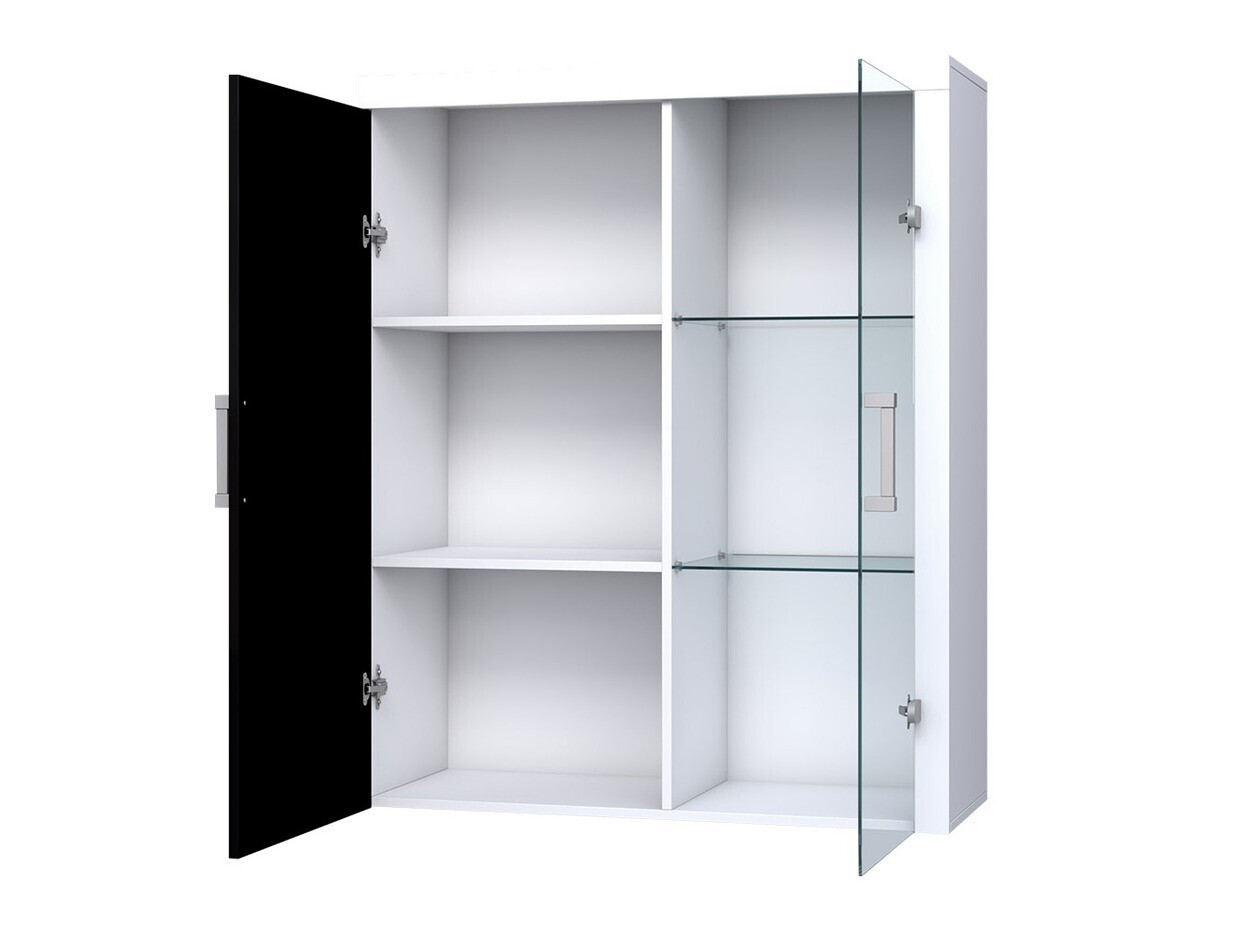 Wohnzimmer-Sets Charlotte 106 (Weiß + Schwarz glänzend)