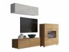 Wohnzimmer-Sets Tivdalu 113 (Goldene Eichenholzoptik + Weiß)