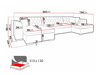 Chesterfield ecksofa Comfivo 255 (Magic Velvet 2225 + Senegal 823)