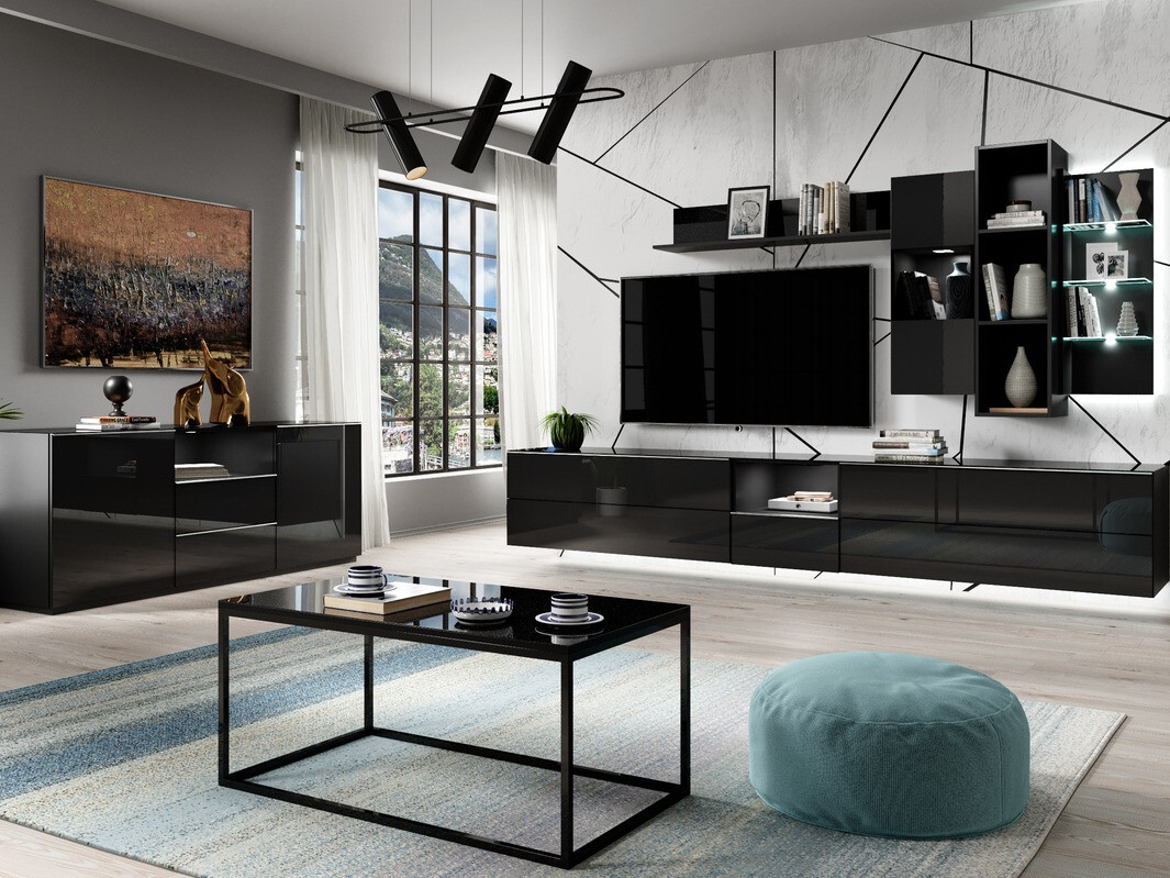 Wandregal Fervese 101 (Schwarz)