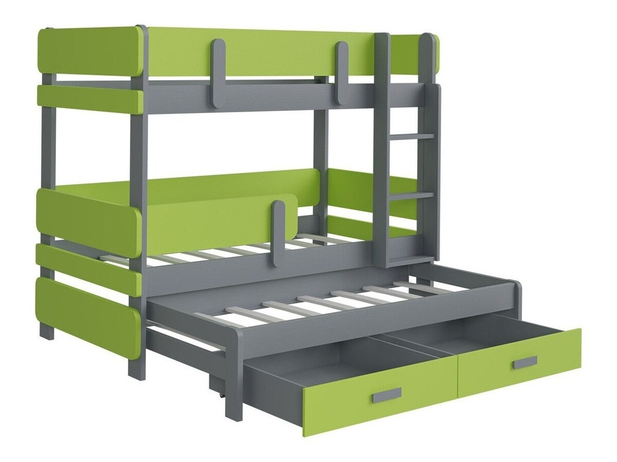 Etagenbett Henderson 146 (Graphit + Grün)