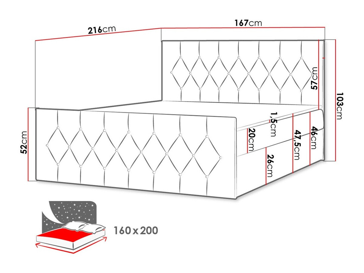 Boxspringbett Baltimore 161 (Mikrofaza 10)