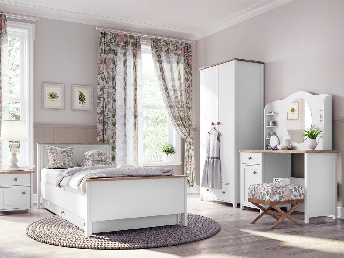 Bürotisch Romelbo 139 (Weiß + Eichenholzoptik)