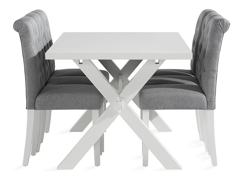 Essgruppe Parkland 312 (Weiß + Hellgrau)