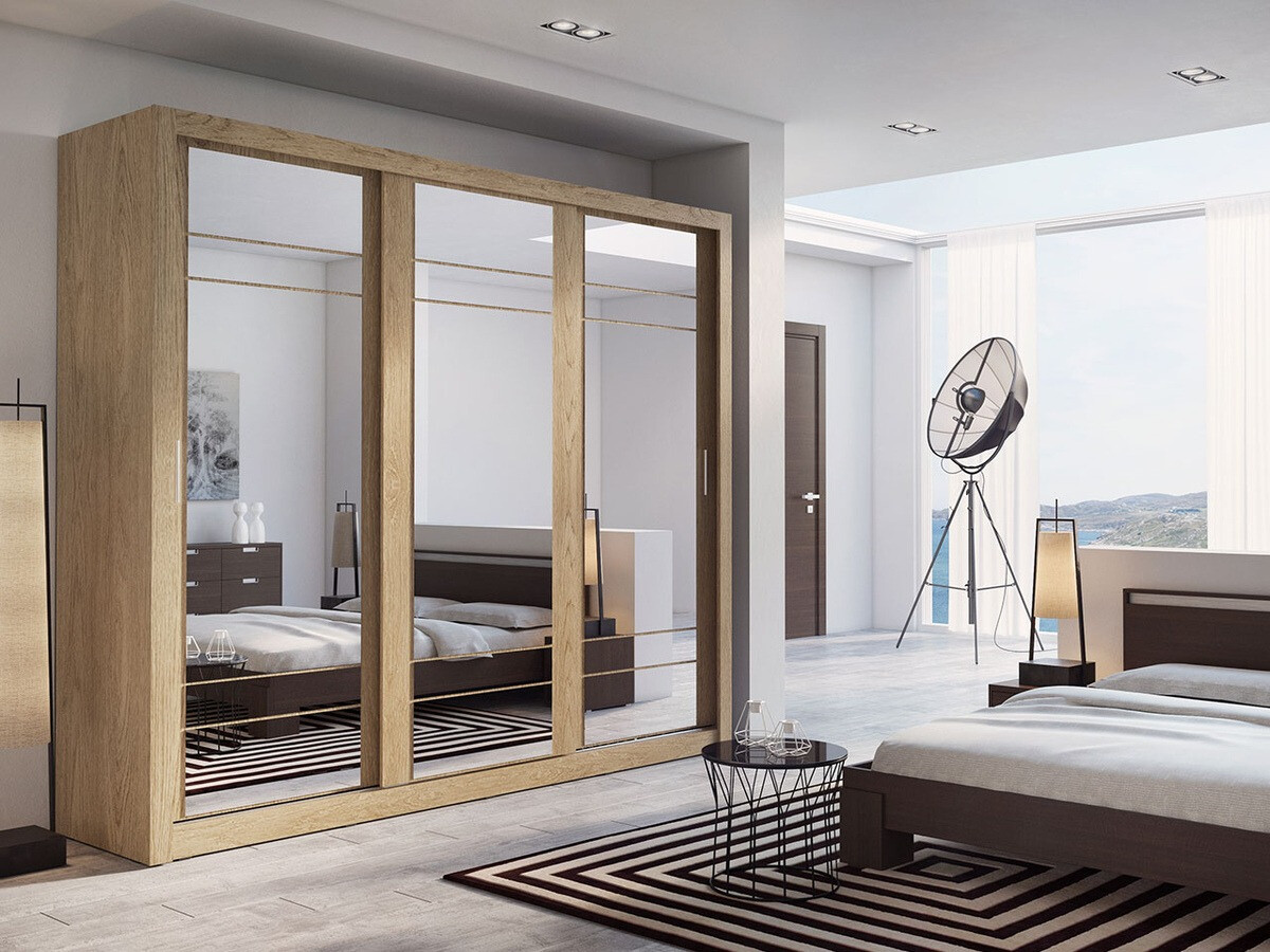 Kleiderschrank Fresno 101 (Eichenholzoptik hell)