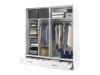Kleiderschrank Fresno 104 (Weiß)