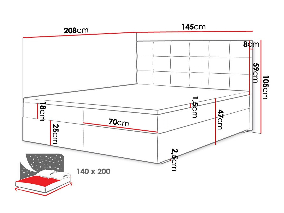 Boxspringbett Memphis 115 (Rico 20)