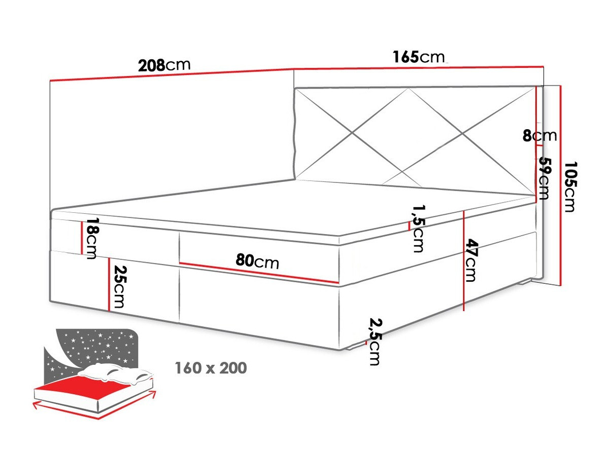 Boxspringbett Memphis 117 (Rico 18)