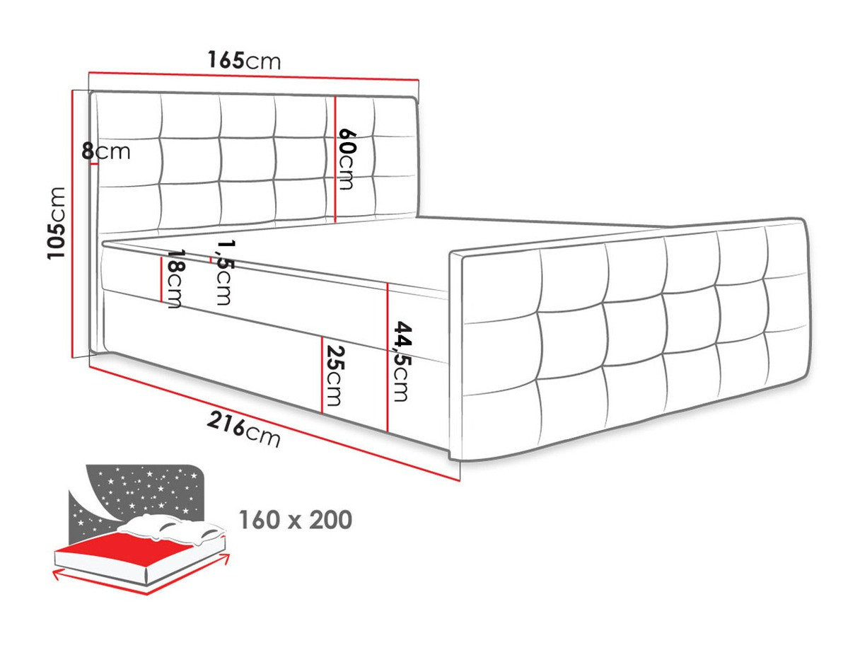 Boxspringbett Memphis 100 (Rico 03)