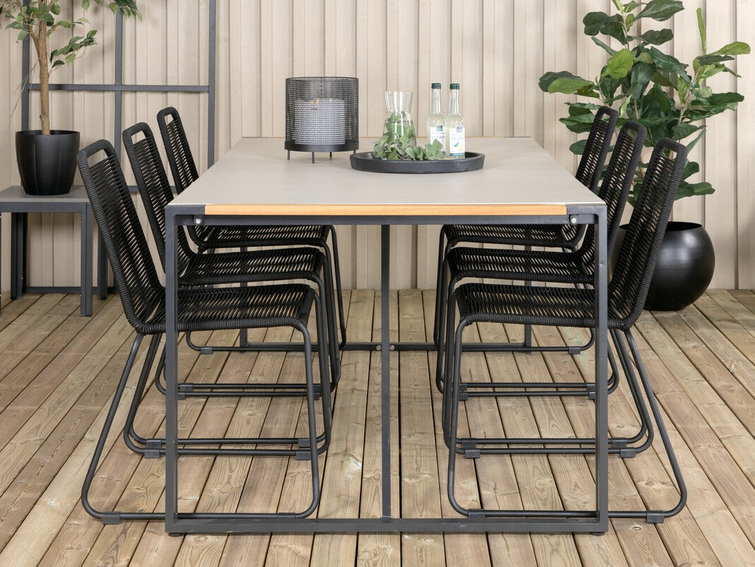 Tisch und Stühle Dallas 2396 (Schwarz)