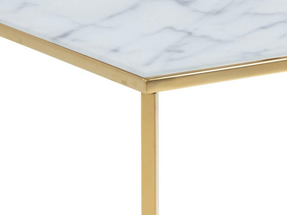 Couchtisch Norsica Sevodeo 104 (Weißer Marmor + Gold)